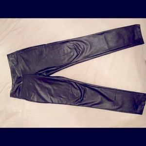 Black leather leggings